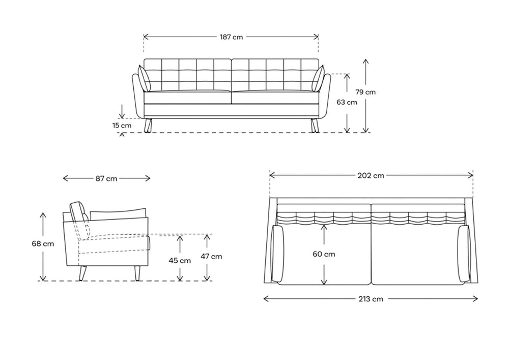 Model 10 3 Seater Sofa Linen Pumice