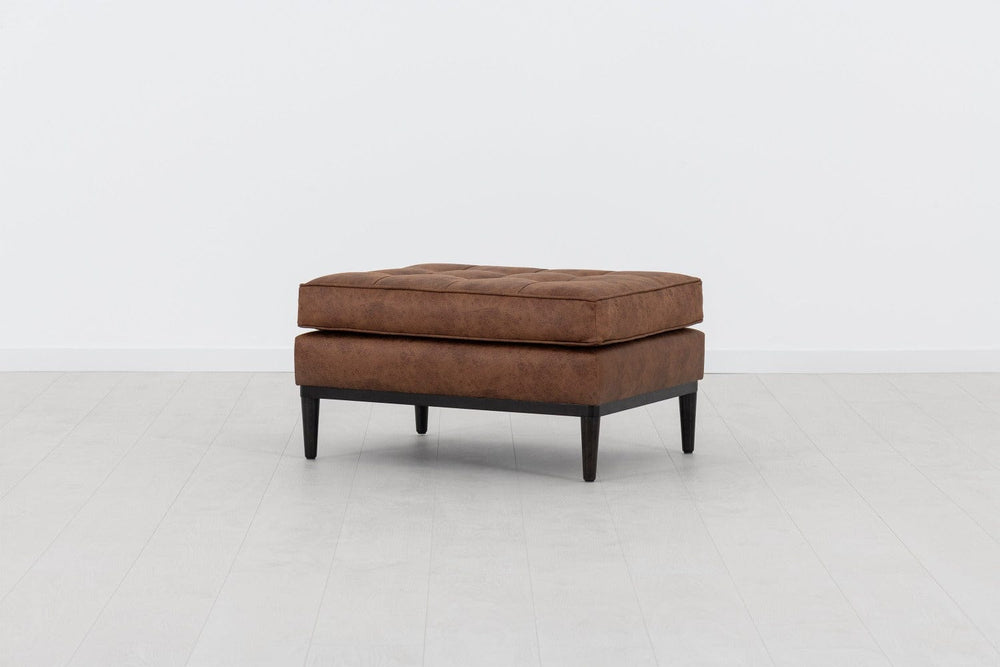 Model 02 Ottoman Faux Leather Chestnut