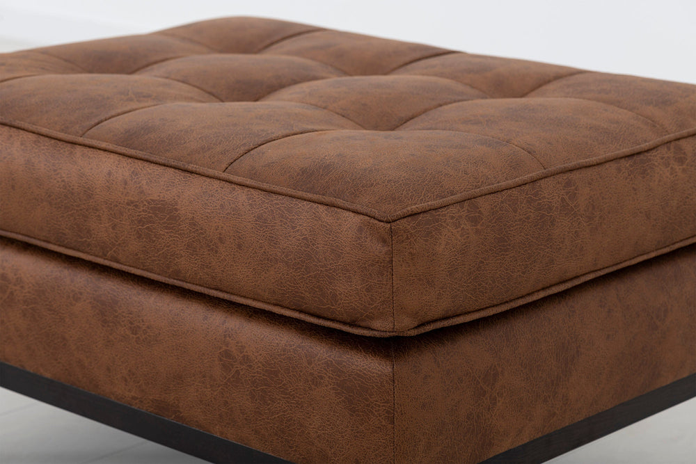 Model 02 Ottoman Faux Leather Chestnut