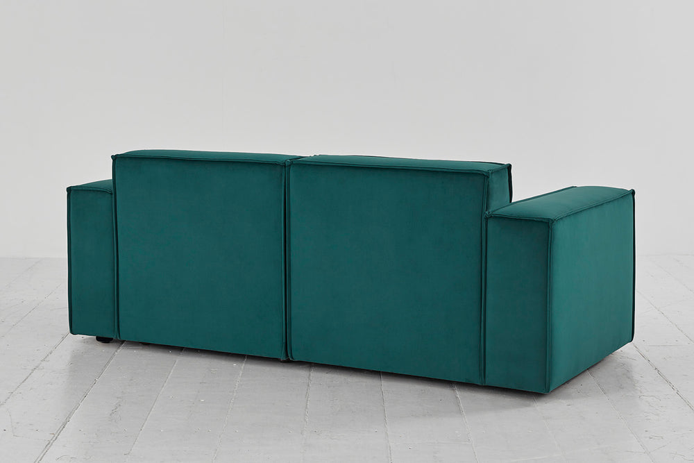 Model 03 2 Seater Left Chaise Velvet Kingfisher