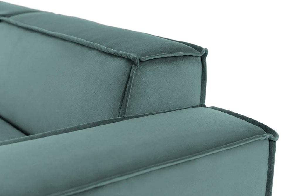 Model 03 Corner Sofa With Ottoman Velvet Airforce