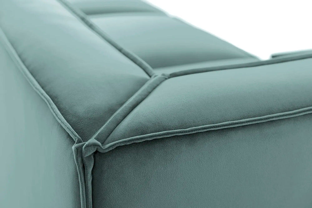 Model 03 Corner Sofa With Ottoman Velvet Airforce