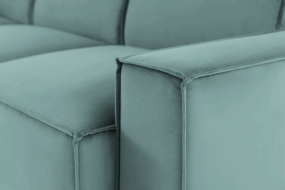 Model 03 4 Seater Right Chaise Velvet Airforce