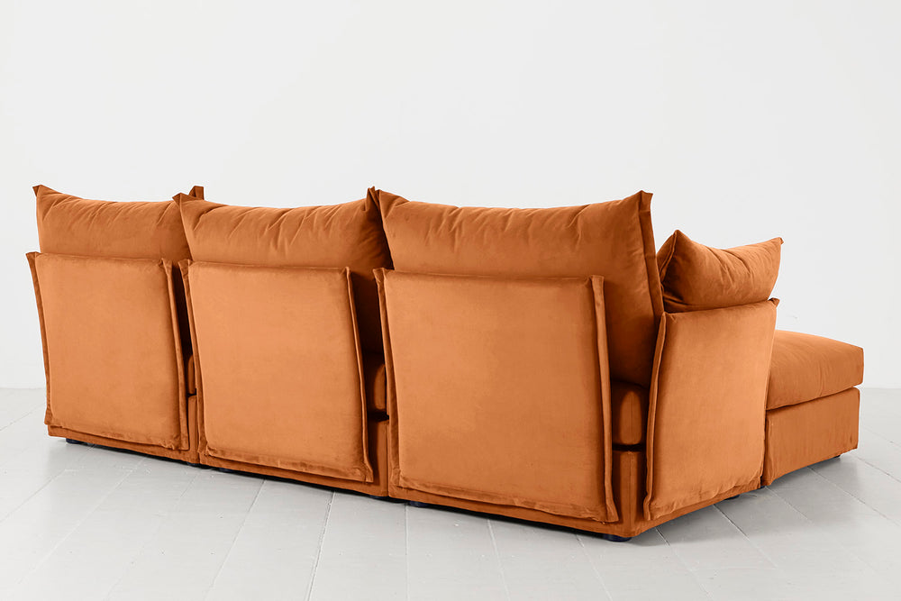 Model 06 3 Seat Corner Sofa Eco Recycled Velvet Bronze