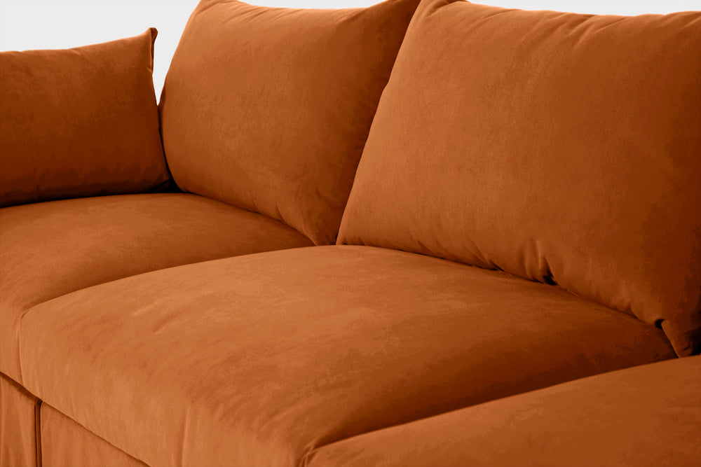 Model 06 3 Seat Corner Sofa Eco Recycled Velvet Bronze