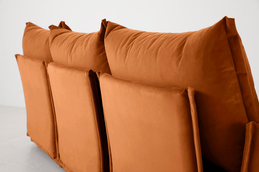 Model 06 3 Seat Corner Sofa Eco Recycled Velvet Bronze
