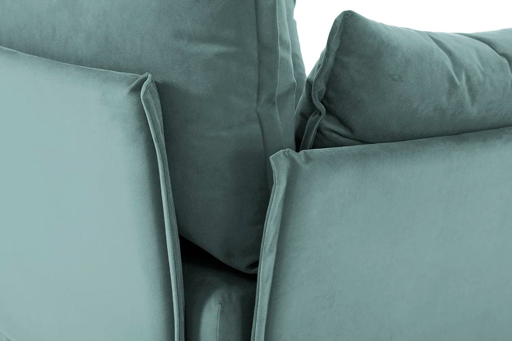 Model 06 Corner Sofa with Ottoman Velvet Airforce