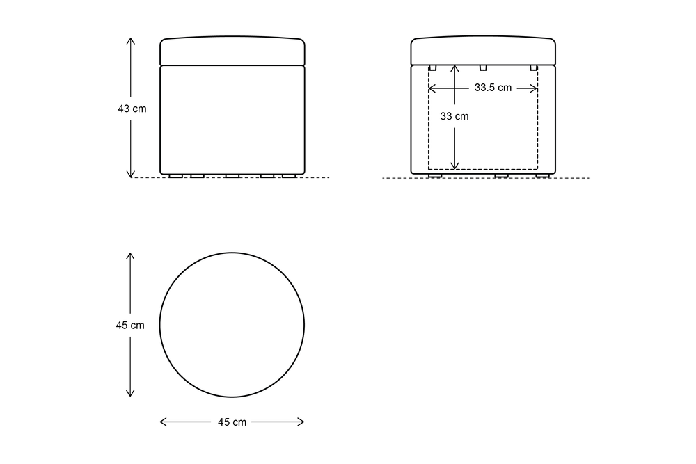 Storage Ottoman 03 Boucle Fern