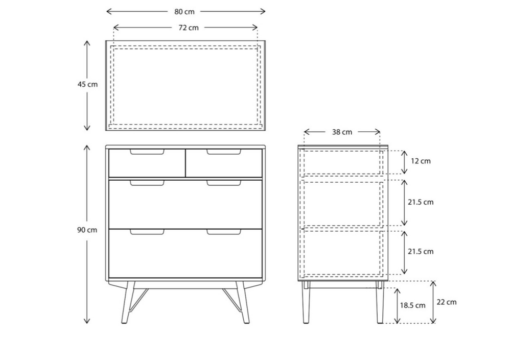 Chest Of Drawers 02 Oak