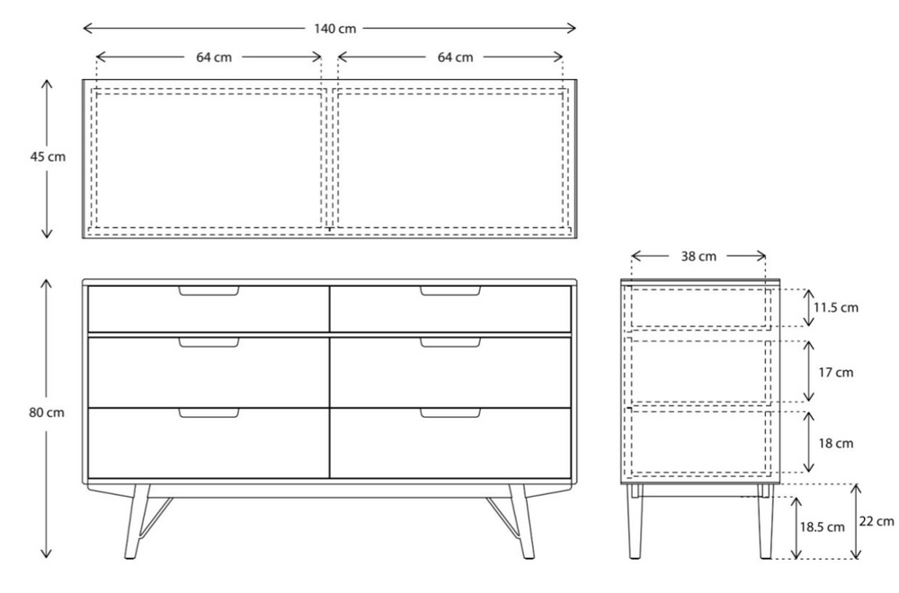 Chest of Drawers 01 Oak