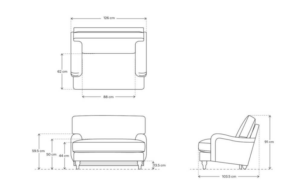 Model 15 Loveseat Linen Pumice
