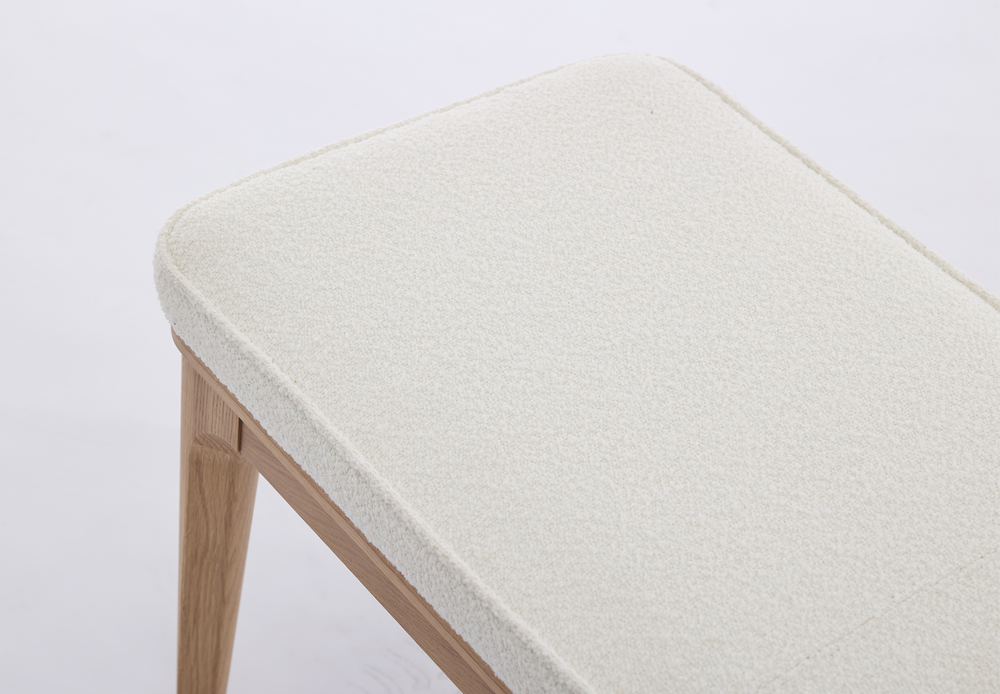 Dining Bench 01 Boucle Ivory