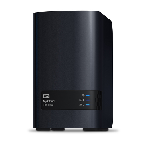 Western Digital My Cloud EX2 Ultra, NAS, Desktop, Marvell, Armada 385, 8 TB, Black