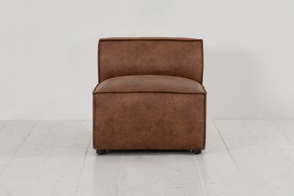 Model 03 Single Seat Module Faux Leather Chestnut