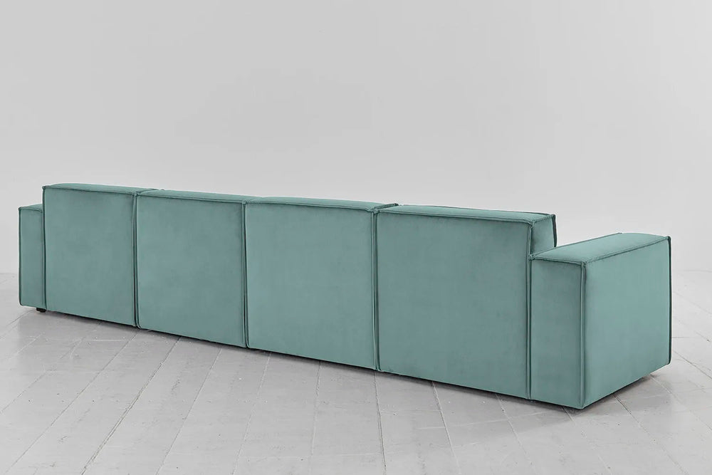 Model 03 4 Seater Sofa Velvet Airforce