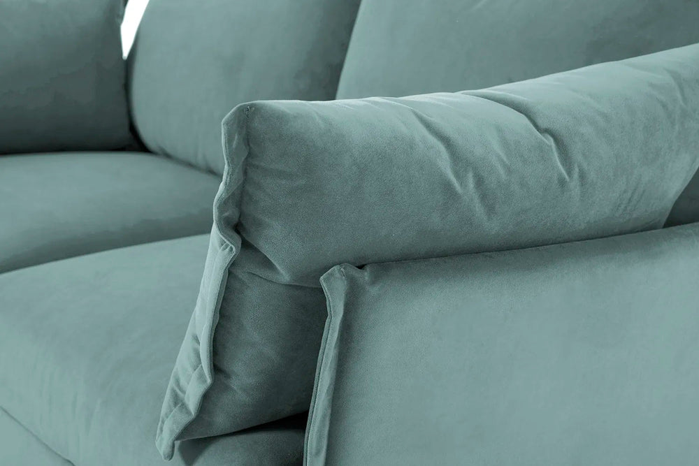 Model 06 2 Seater Right Corner Sofa Velvet Airforce