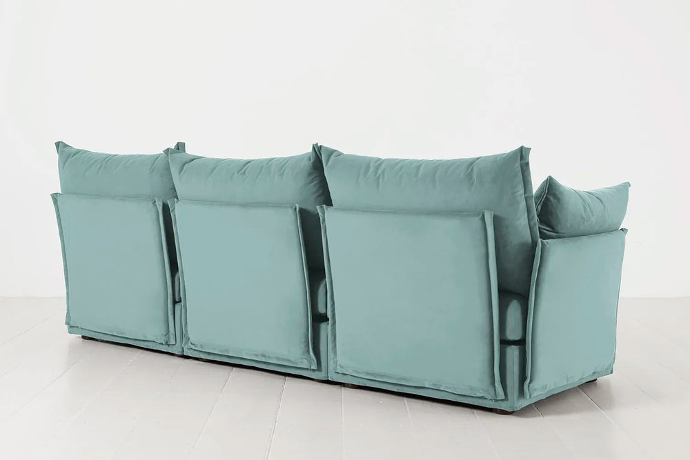 Model 06 3 Seater Sofa Velvet Airforce