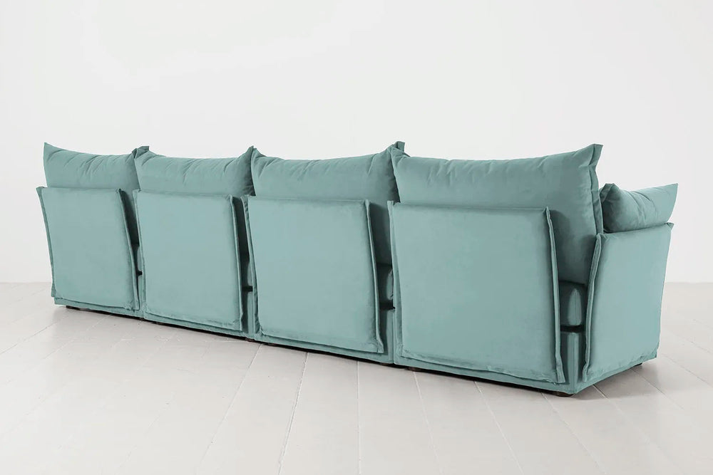 Model 06 4 Seater Sofa Velvet Airforce